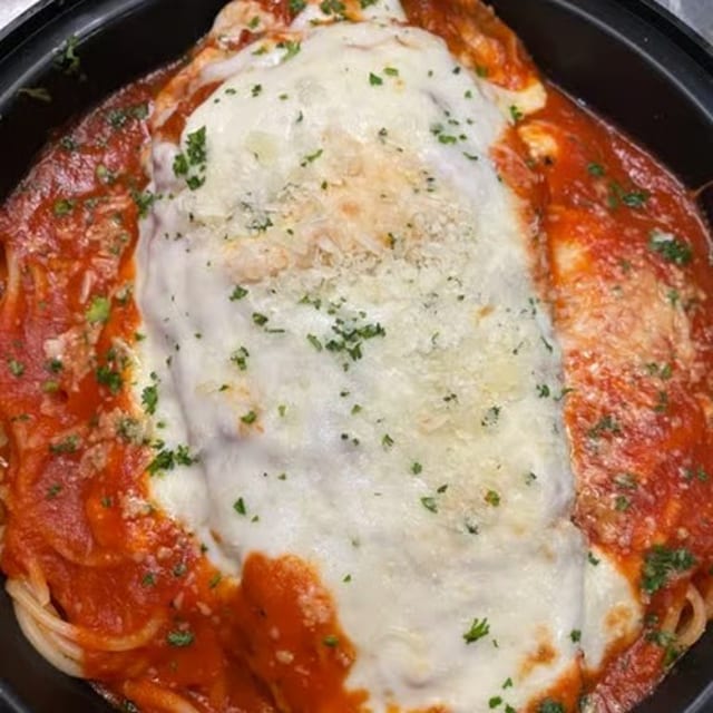 Homemade Eggplant Parmigiana.