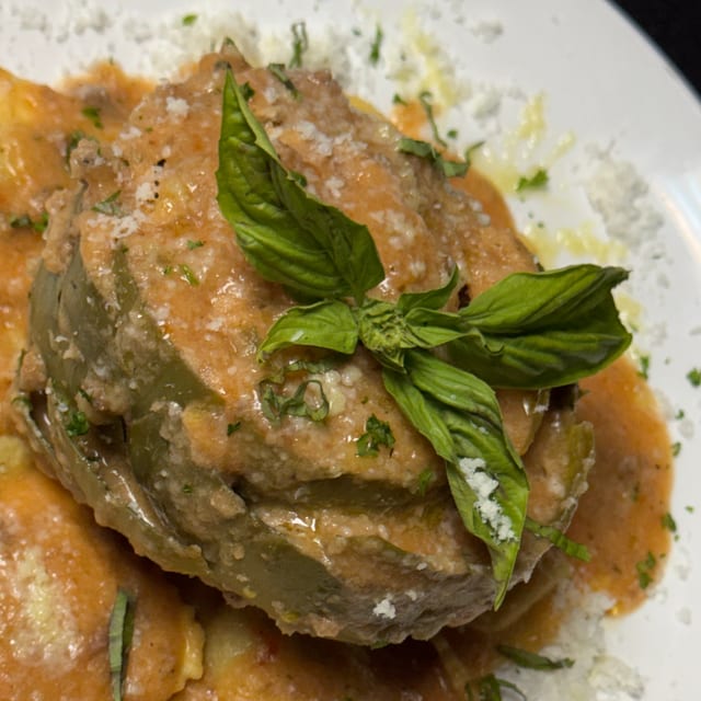 Homemade Stuffed Artichokes.